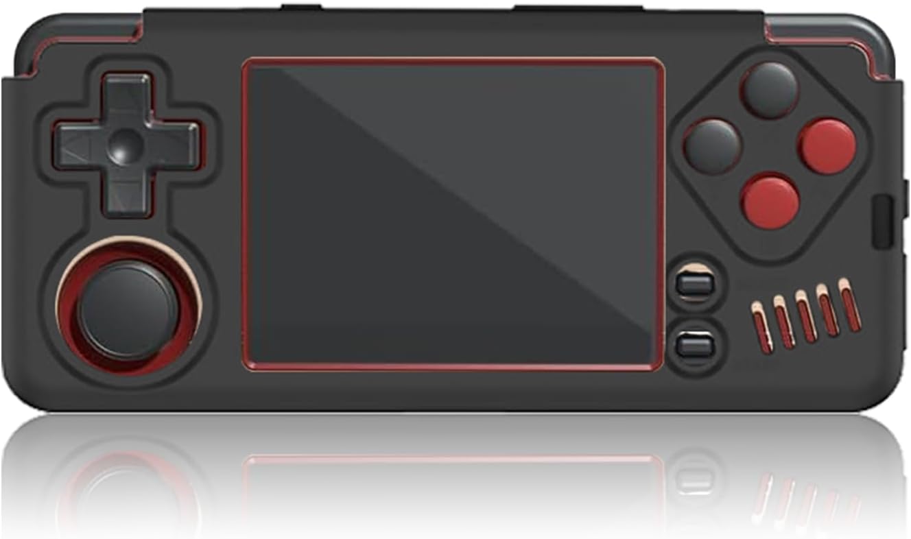 NOUKAJU Case for Miyoo A30, Silicone Protective Case,Drop-Proof, Scratch-Proof, Shock-Proof,Reserved Charging Port,Dust-Proof,Protective Case for Miyoo A30 Retro Handheld Game Console(Black)
