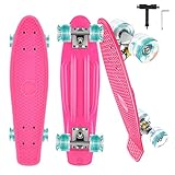 【Suave y Rápido】 Equipado con rodamientos de alta velocidad ABEC-7, ruedas de PU de 60 mm 82 A de dureza, puedes andar más rápido y suave con esta patineta y ahorrar energía.