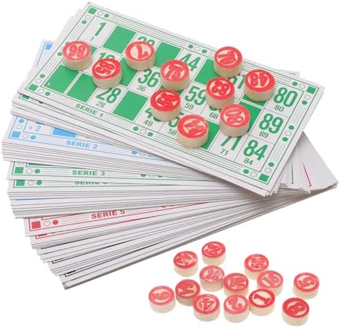 Set De Bingo Euroxanty - 48 Cartones, Fichas De Madera De 2 Caras, Bolsa De Transporte, Juego De Mesa Clásico Para Viajes