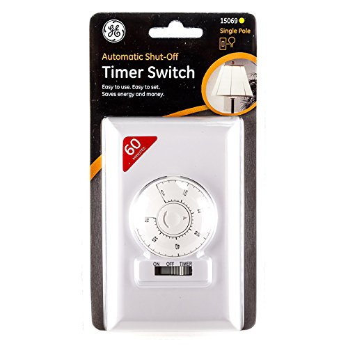 Ge 15069 Automatic Shut-Off 60 Minute Timer Switch Single Pole, White #TOP24