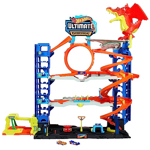 Hot Wheels Let's Race Netflix City Ultimate Garage Playset with 2 Die