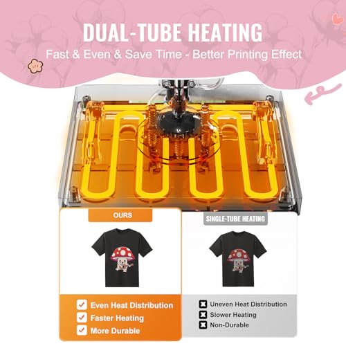 Image of VEVOR 15x15 Heat Press Machine 8 in 1 Combo with 30 OZ Tumbler Press & Hat Press, Slide Out Heat Press Sublimation Machine for T-Shirts, Hats Caps Tumblers Glass Cans Mugs, and Plates (Light Pink)