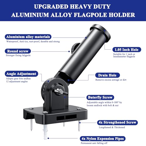 Premium Adjustable Flag Pole Holder for Outdoor Use