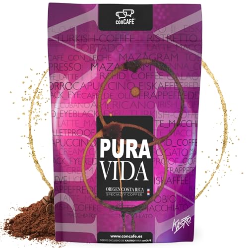 conCAFÉ | Café molido de Especialidad | Origen Costa Rica | 100% Arábica | Specialty Coffee 85.25 puntos SCA | Tueste Natural y Artesanal | Paquete 500g