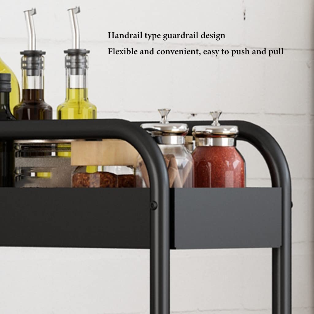 Carrello metallico multifunzione ruote bloccabili cucina casa(3 Tier)