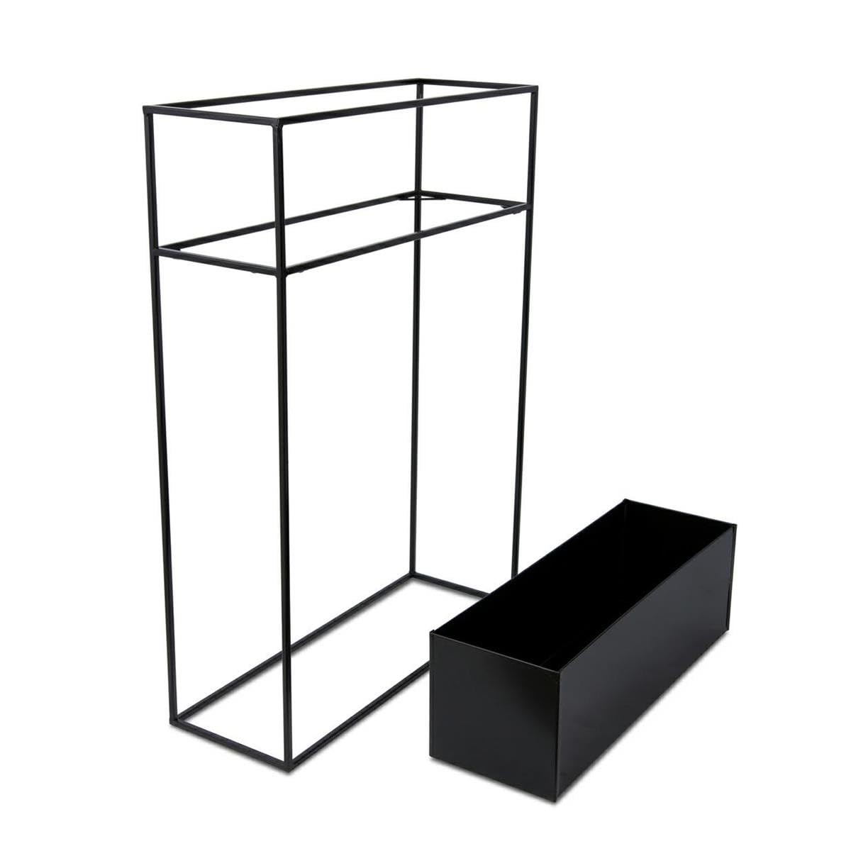 Kwietnik stojący skrzynia czarna 90 cm LOFT