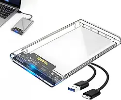 Case Externa Para HD Transparente USB 3.0 Sata 3.0 Suporta SSD e HD até 5TB Alta Velocidade Premium Compacto Plug Play Compatível Windows Mac