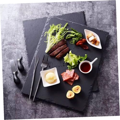Plato rectangular de piedra natural para sushi 30x10 cm miniatura 7