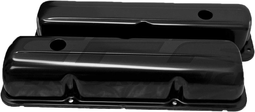 Cobra-Tek- CBK-HZ-9296-PBK- Aluminum Valve cover - Works With 1957-1976 Ford Big Block Fe 332 352, 360, 390, 406, 413, 427, 428, Steel Edp. (Black)