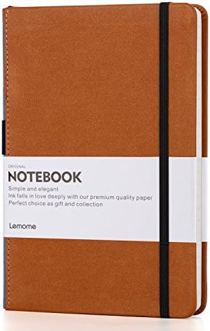 Grid Paper Notebook - Hardcover Classic Notebook with Pen Holder - Thick Premium Paper + Page Dividers Gifts 8.4 x 5.7 In