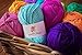 Studio Sam Acrylic Yarn Set. Ten Large 50g Skeins. Total 1030 Yards. for All Knitting, Crochet and Craft Projects. Bright and Colorful. (Confetti Collection)