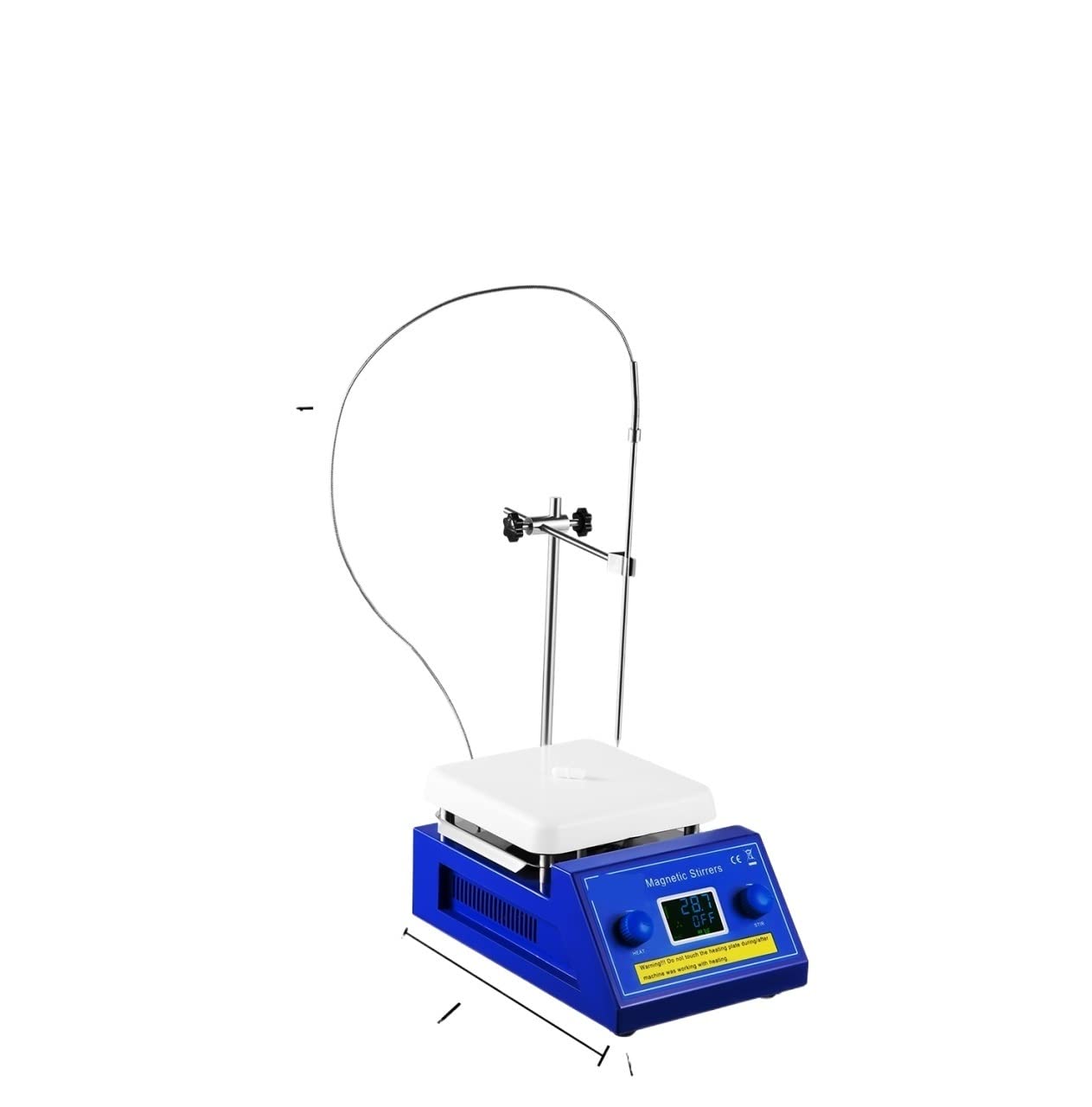 2L 5L Magnetic Stirrer Hot Plate Drink Agitator Mixer Shaker with Stir Bar Digital Display Portable Blender for Lab(5L Support Stand)