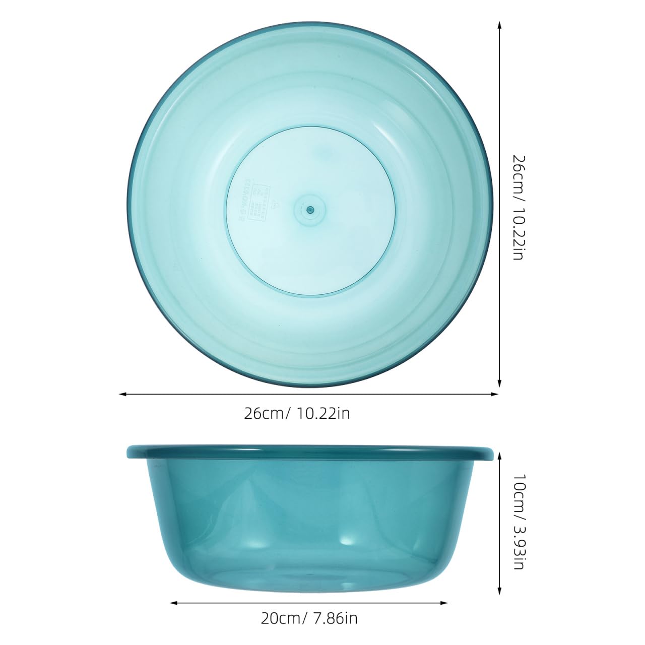Generic Thickened Plastic Wash Basin 10.24X7.87X3.94 Inch Large Capacity Multi-Use Basin for Kitchen Washing Clothes Foot Bath and Face Cleansing - Image 4