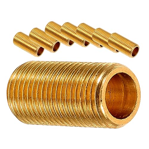 KALLORY Standard Metric Threads Brass Tube Lamp Nut Extension Rod Coupling for Lamp