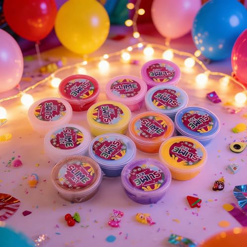 JLPKJ Joyousforu 13 Colorful Butter Slime For Girls 10-12 Years Old,Non Sticky And Super Soft Butter Slime Kits