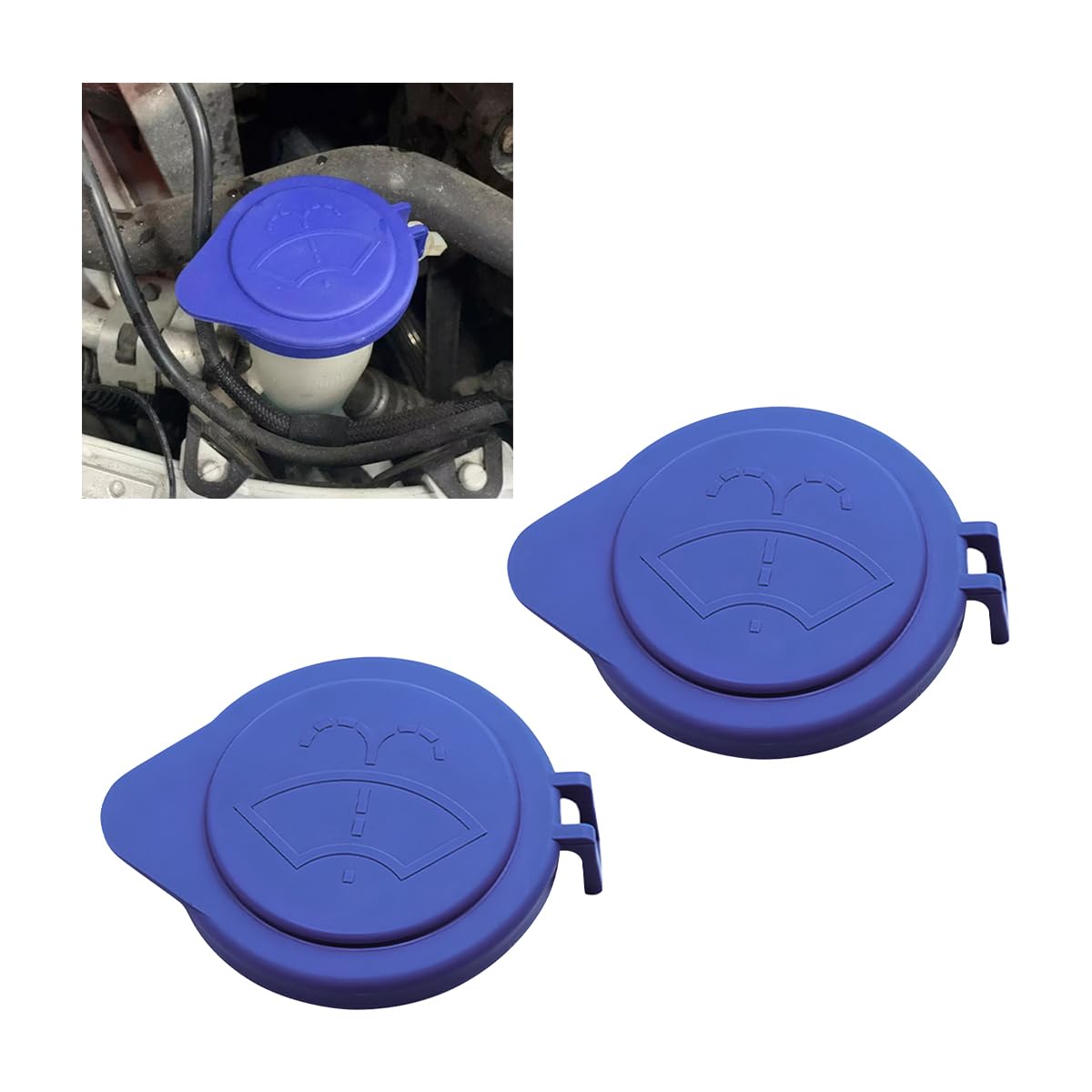 2 Pezzi Tappo Universale Tergicristallo, Auto Coperchio Del Tappo Bottiglia Della Rondella De, Accessori Del Tappi Bottiglia Dei Tergicristalli Dell'automobile Varie Automobili(Morbido)