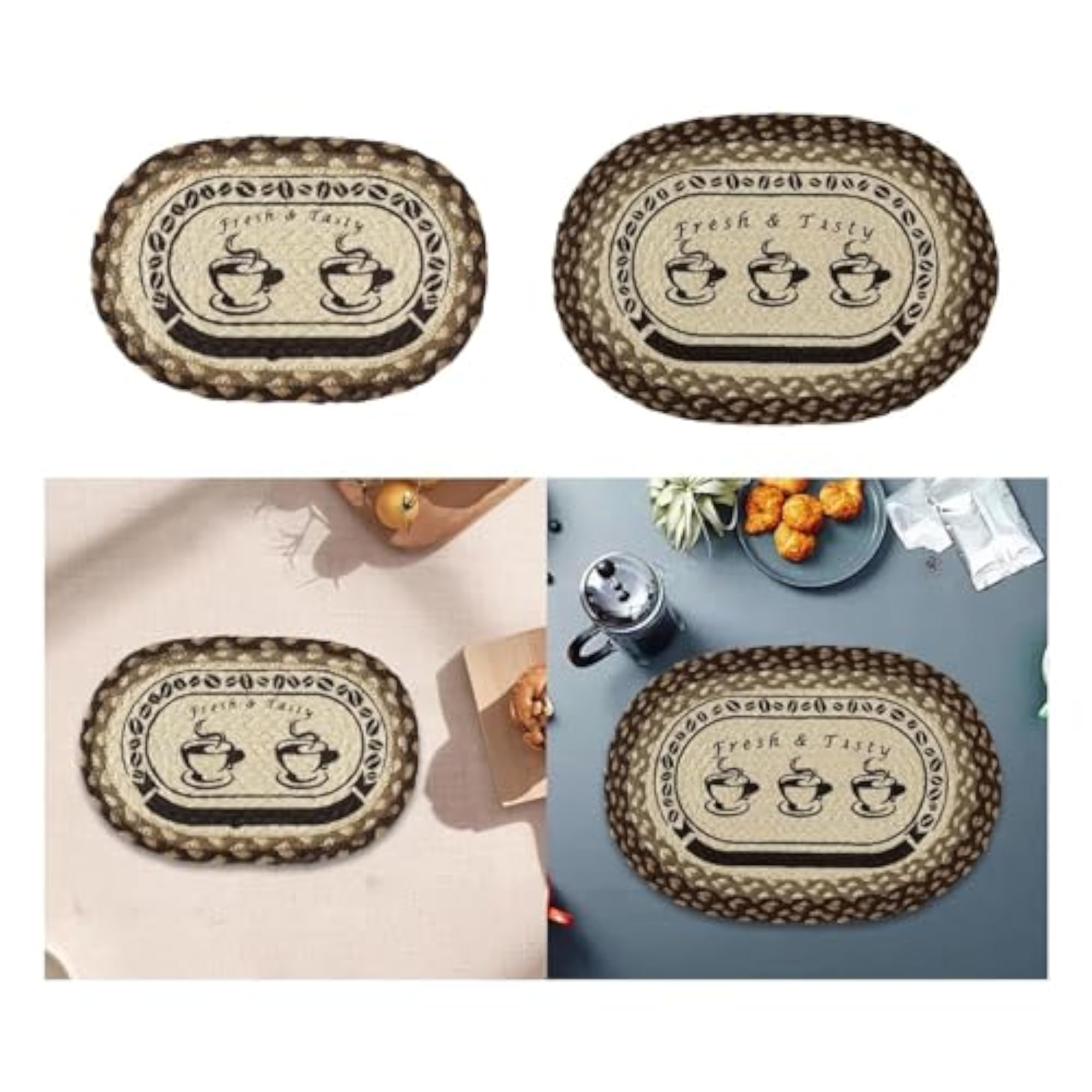 Handmade Woven Print Placemat for Coffee Table