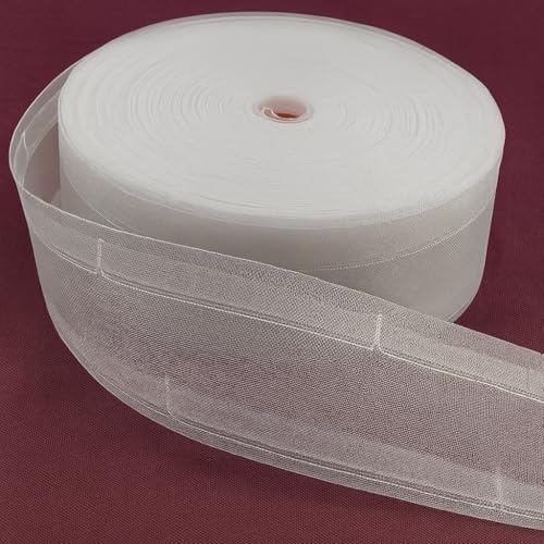 Miniatura 8 de Byour3 - Cintas Para Cortinas - Cinta De Cortina Transparente Ondulada Para Dobladillos Cortinas De Interior Con Bolsillos Ganchos De Plástico Cortinas Con Cinta Ola Transp, 10 Metros