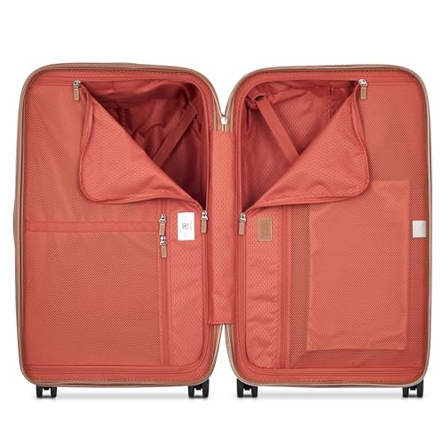 Image of DELSEY PARIS Chatelet Air 2.0 Checked Luggage Trunk 26 Inch, Hardside Polycarbonate Suitcase, Dual-Density Spinner Wheels, TSA Lock, Navy Blue