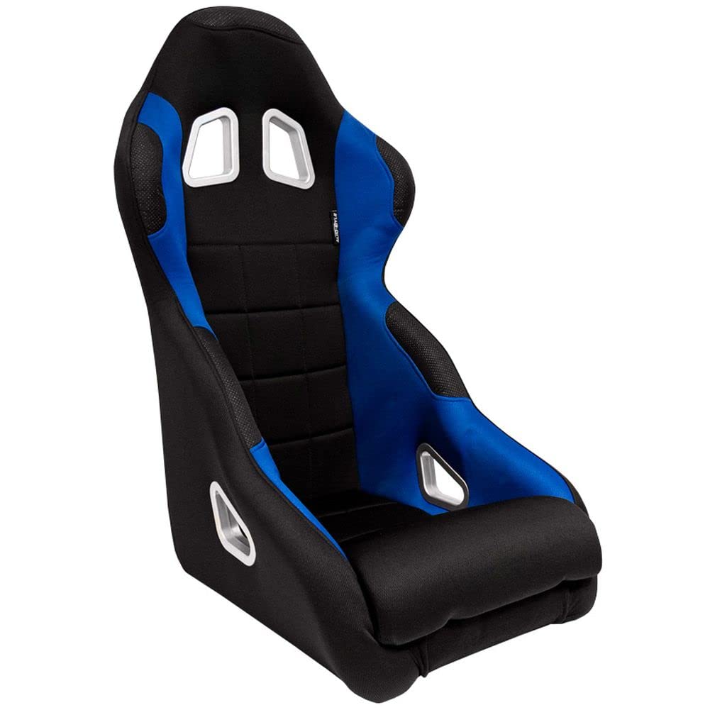 AUTO-STYLE Asiento Deportivo 'K5' - Negro/Azul - Respaldo Fijo - incl. Correderas