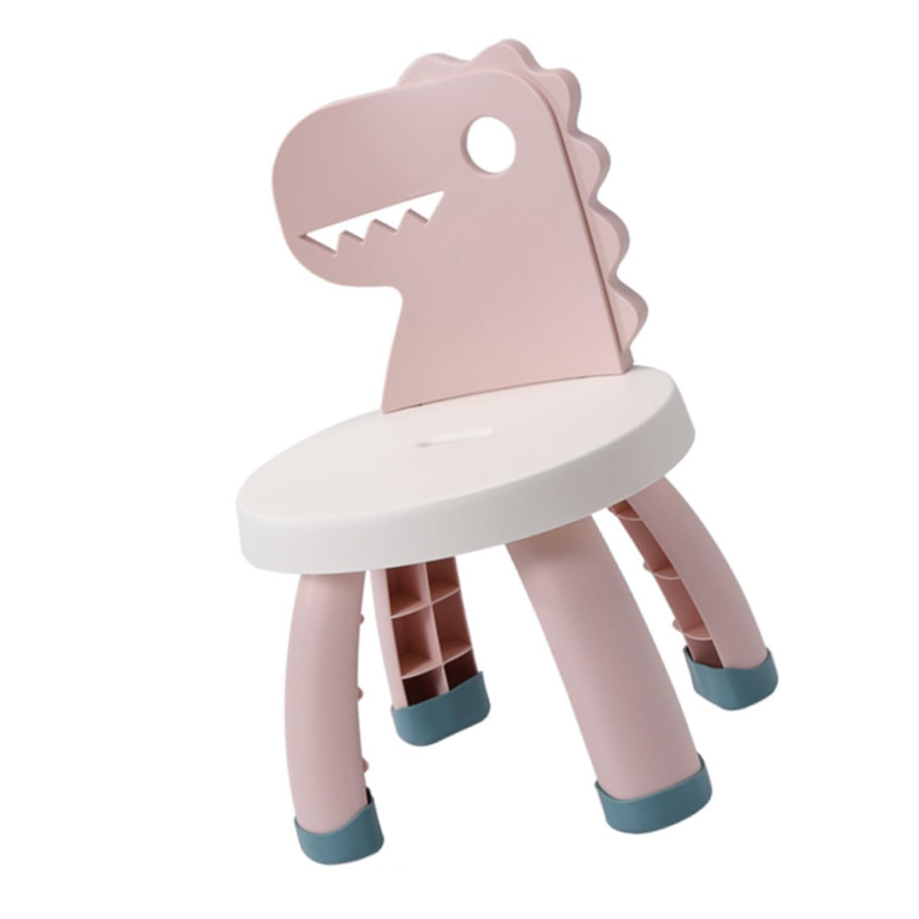 Chaise dinosaure avec dossier incurvé et piétement antidérapant