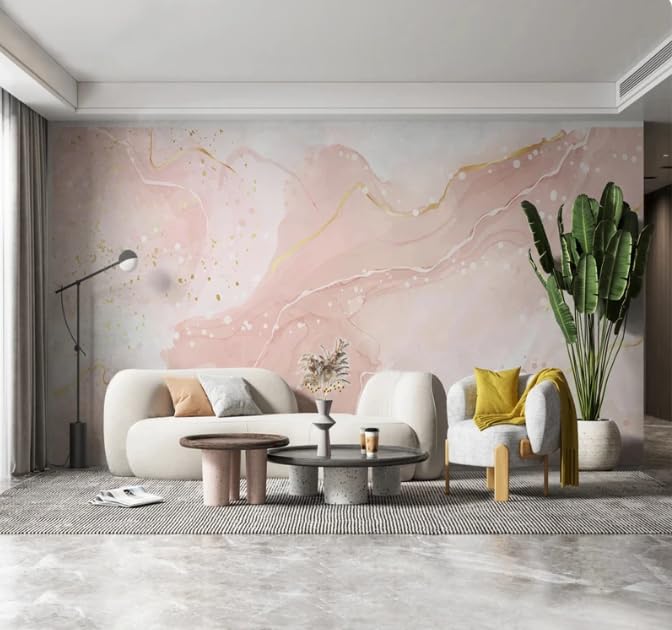 Papier peint mural 3D rose pour créer un coin cocooning dans votre chambre