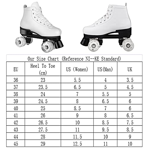 Perzcare Roller Skates For Women/Girls/Boys (Women Size 6) & Children Adjustable 4 Size With Light Up Wheels Quad Roller Skates(M Size) #TOP6