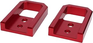 KIMISS Heavy Duty Front Tow Hooks, Red Left and Right Set, Sturdy and Durable,with Paint Coating, enhances Off Road Towing and Vehicle Protection, Designed for 2024-2026, Easy