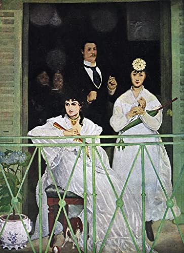 Décoration salon réussie avec la toile Le Balcon d'Edouard Manet peinture moderne 60x90