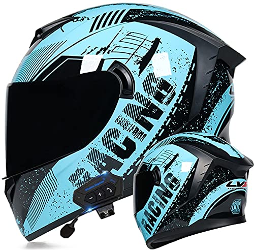 Casque de moto pliable intégral avec double lentille antibuée certifié ECE DOT