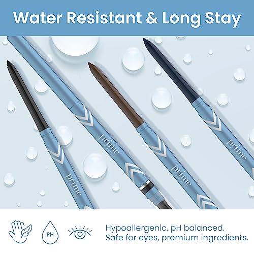PRIME PROMETICS PrimeEyes Glide Eyeliner for Mature Women – Waterproof, Long-Stay and Mess-Proof – Gel Cream Texture, Discreet Sharpener and Effective Smudger (Black) - Thumbnail 6