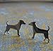 Jack Russell Terrier Dog Stud Earrings Polished Sterling Silver Handmade in USA