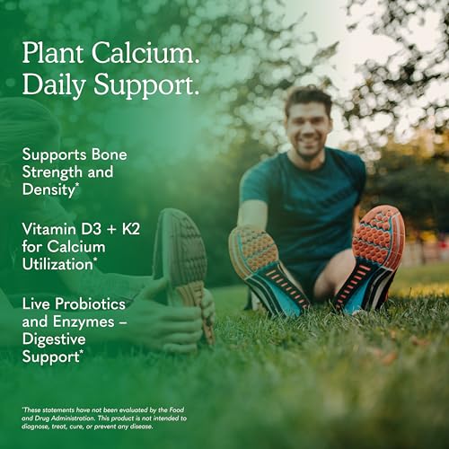 Image of Garden of Life Raw Calcium Supplement for Women and Men - Vitamin Code Made from Whole Foods with Magnesium, K2, Vitamin D3 and Vitamin C plus Probiotics for Digestion, 120 Capsules