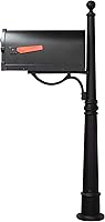Vista 5 de Special Lite - Buzón Savannah con poste Ashland - Buzón negro con poste de aluminio - SCS-1014_SPK-600-BLK