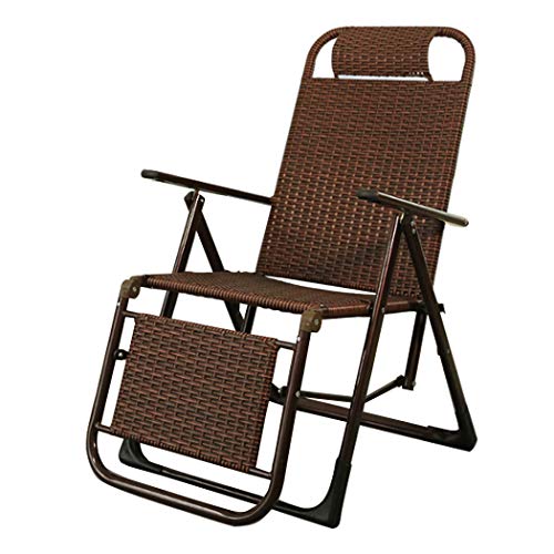 GAIBO Zero Gravity Chair Folding PE Rattan, Aluminum Frame Lounge Chair for Garden Camping Pool Patio Beach, Support 200KG/440lb,Brown