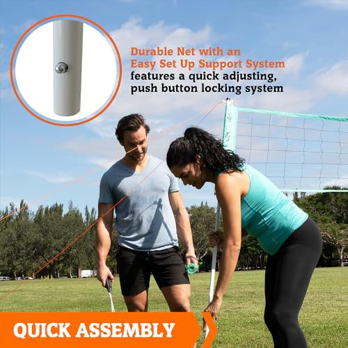 image for Hall of Games 20-ft Outdoor Volleyball and Badminton Net with Carrying