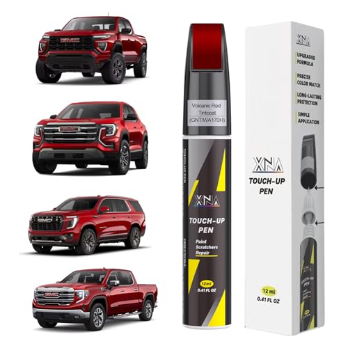 Volcanic Red Tintcoat(GNT/WA170H) for GMC Car Touch Up Paint, 2 in 1 Car Scratch Remover with Pen Tip and Brush, Exact Color-Matched for Car Paint Scratch Repair