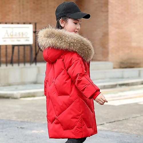 Girls Hooded Down Coat Jacket Thick Warm Winter Puffer Zipper Button Coat Fleece Casual Jackets Outerwear Clothes3