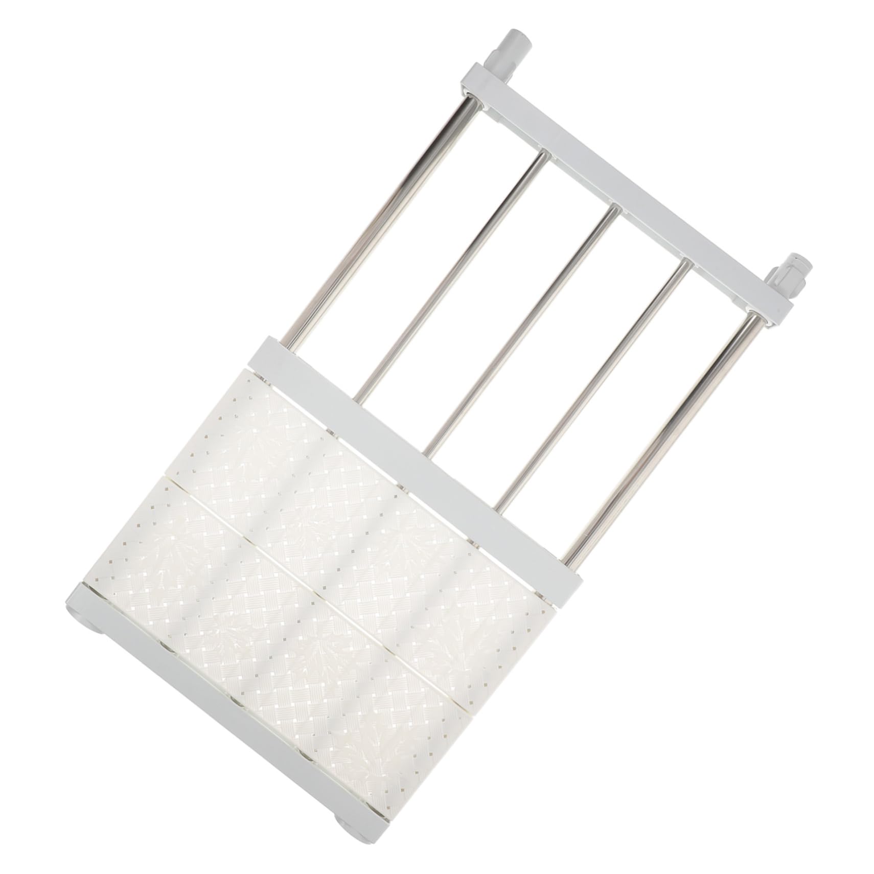 PRETYZOOM Bathroom Storage Shelf Rack Organizer Retractable Stand 1pc Wardrobe Rack Partition Layer Shelf Easy Install