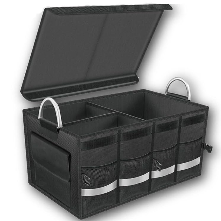 Boîte à outils de camping pliable 55L grand sac rangement vaisselle voyage noir