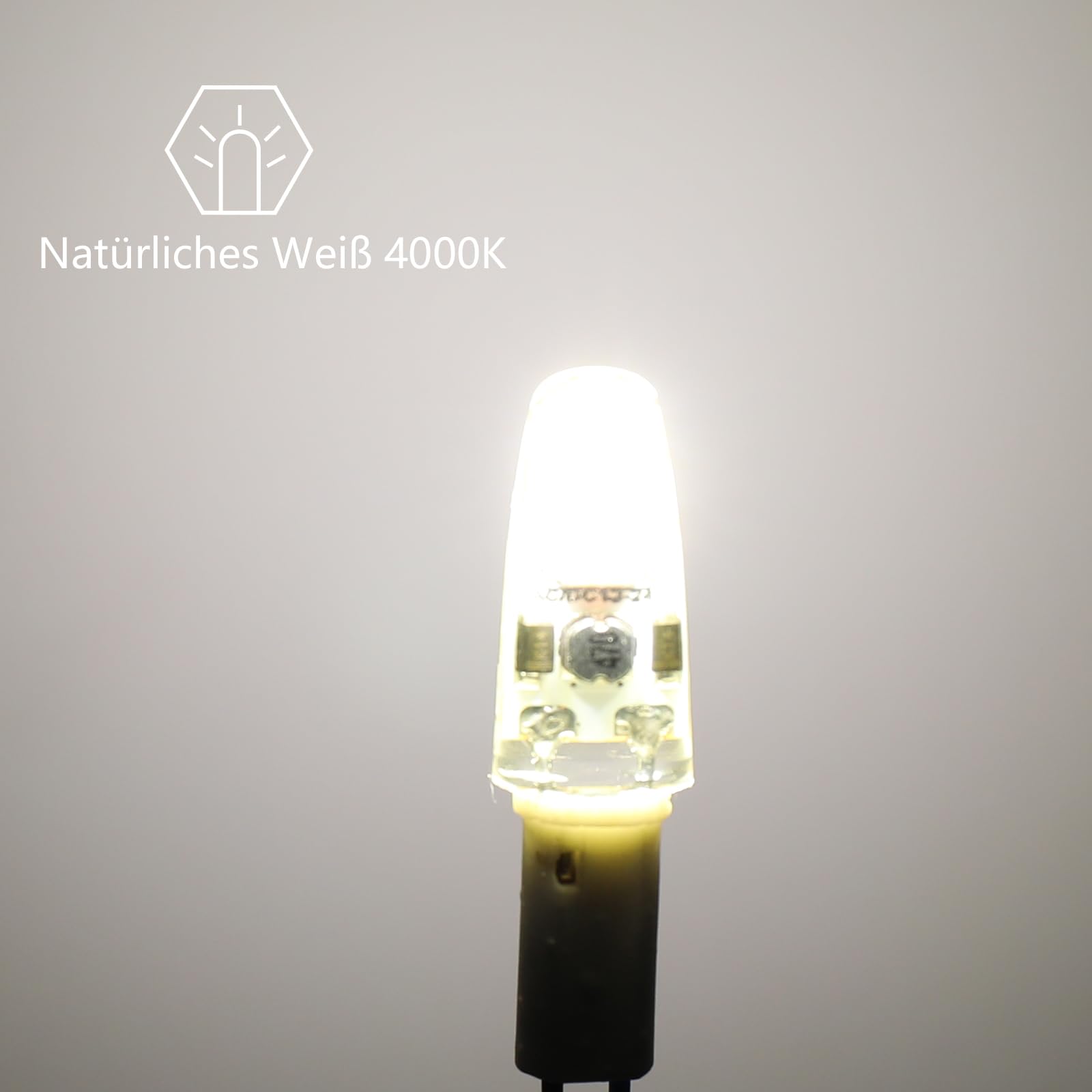 Lampadine Dimmerabili G4 LED Bianco Caldo 2700K,AC/DC 12-24V ha portato Lampadine G4,1.2W Sostituisce per 12W-15W Lampadina Alogene,125LM Risparmio Energetico LED Mini Lampadine,Confezione da 10