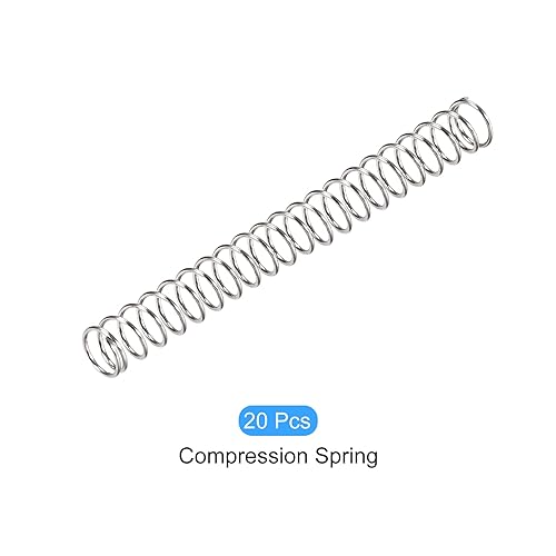 Miniatura 71 de METALLIXITY Resortes de compresión (0.031 x 0.315 in de diámetro exterior, 1.969 in de longitud libre) 20 unidades, resorte de extensión de acero