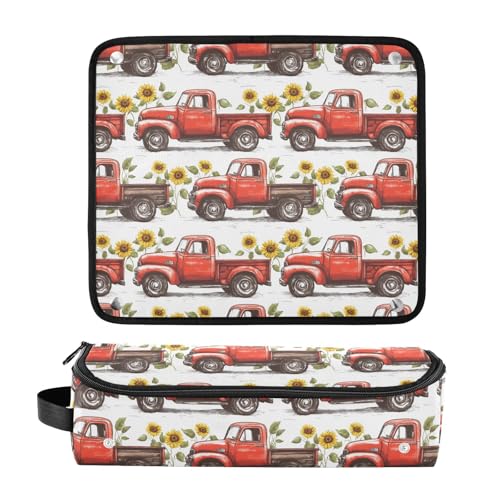 Bolsa organizadora para herramientas de cabello CWUPZAY con tapete resistente al calor de 37 x 10 x 10 cm miniatura 3
