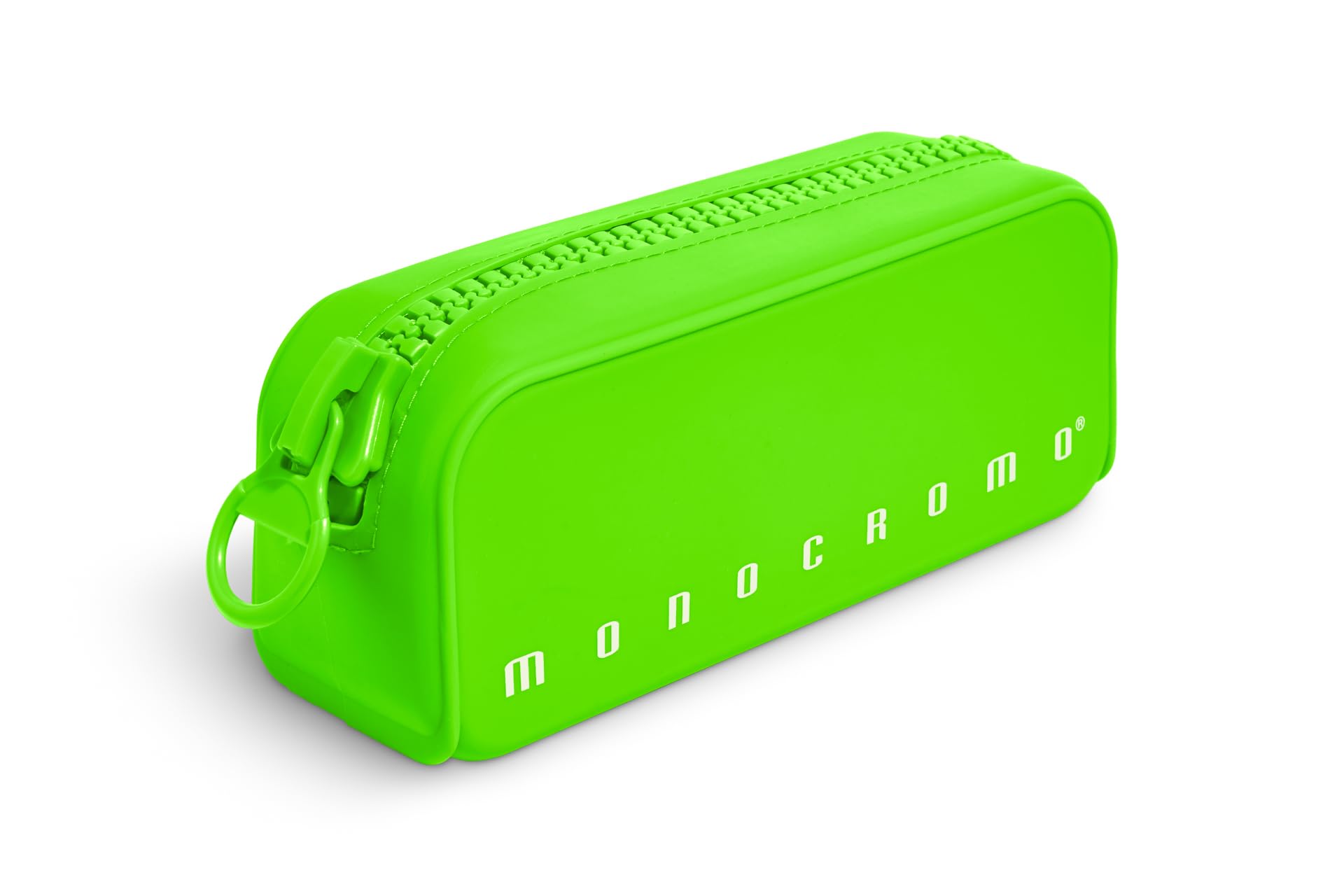 Pigna, Soft Silicone Case, Neon Monochrome with Zipper, Green Color, Pack of 1