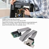 Karta Sieciowa Ethernet 2,5G z Kluczem M.2 A+E, Karta Sieciowa z Pojedynczym Portem RJ45 2,5G/1G/100 Mb/s, Karta Gigabit Ethernet M.2 A E do RTL8111H, Obsługa ECC i CRC, dla