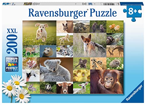 Ravensburger Kinderpuzzle - 13353 Süße Tierbabys - 200 Teile Puzzle für...