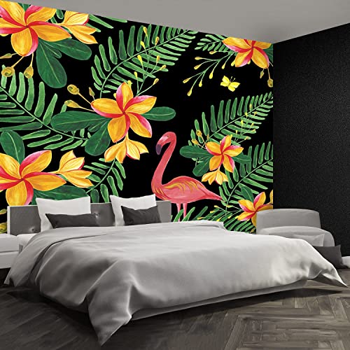 Papier peint fleurs flamants de qualité supérieure pour habillage mural - 4
