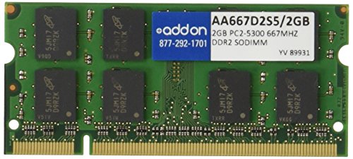 AddOn 2GB Industry Standard DDR2-667MHz SODIMM - DDR2 - 2 GB - SO-DIMM 200-pin - 667 MHz / PC2-5300 - CL5 - 1.8 V - unbuffered -