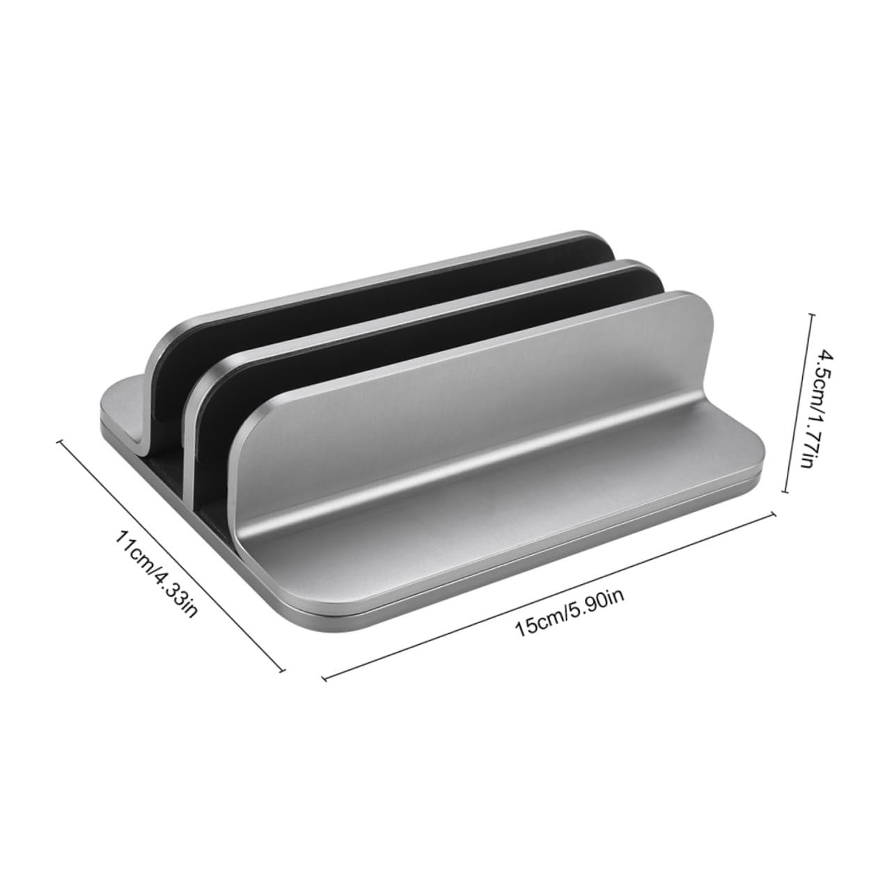Mikinona Soporte Vertical Dual para Portátiles de Aluminio Base Estable para Ordenadores y Tablets de y Resistente para Oficina