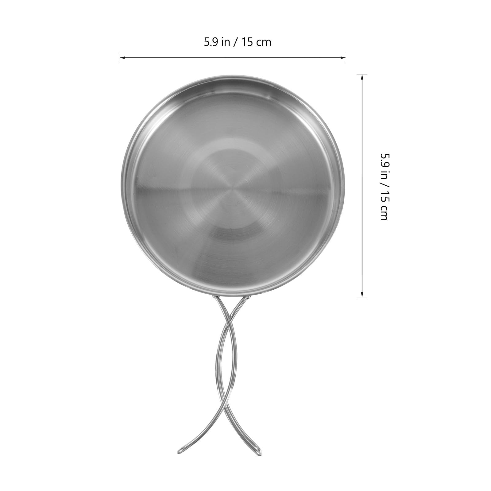 Holibanna 1ensemble Set de Cuisine Camping Acier Inoxydable Portable Vaisselle Extérieure et Poêle Pliable pour Randonnée Pique- et Survie